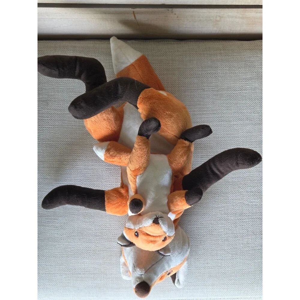 Woodland Mother & Baby Fox Plush Duo - Soft Stuffed Animal Toy, Cottagecore Nurs
